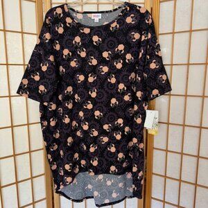 LuLaRoe Shirt. Irma. L. Disney. Black, Purple, Pink